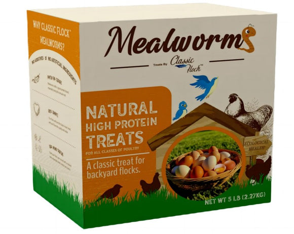 Classic Flock Dried Mealworms for Backyard Flocks